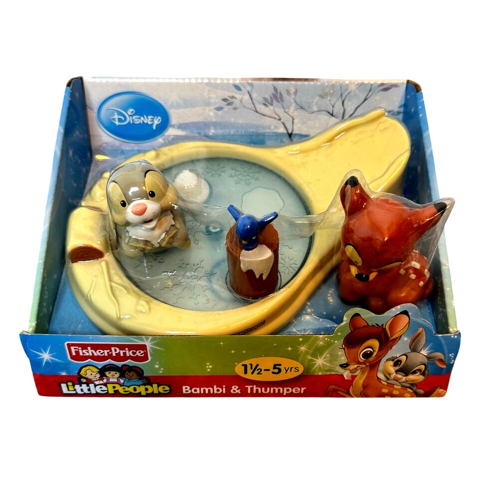 Fisher-Price Little People Disney Bambi & Thumper Ice Pond Playset New 2012